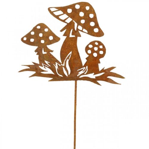 Floristik24 Jesienne korki muchomory, metalowa dekoracja, kwiat patyna 39cm