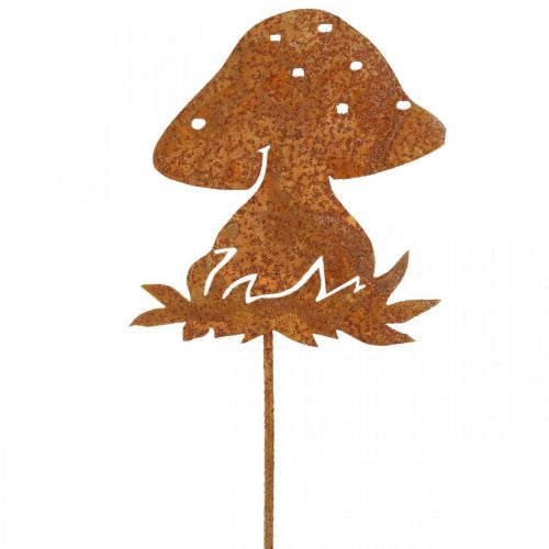 Floristik24 Metalowa wtyczka muchomor jesienna dekoracja dekoracja grzybowa patyna 42cm
