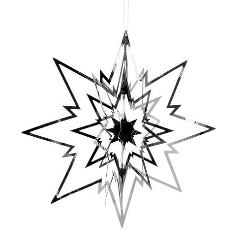 Floristik24 Metalowa gwiazda duża do zawieszenia srebrna 24cm