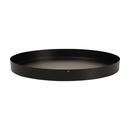 Floristik24 Taca metalowa okrągła podstawka na świece czarna Ø20cm W2,5cm 2szt