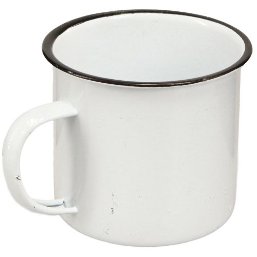 Produkt Metalowy kubek do roślin Metalowy biały czarny Ø9cm 4szt