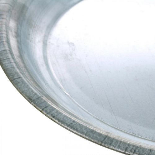 Produkt Talerz dekoracyjny, podstawa aranżacyjna, blacha srebrna, dekoracja stołu Ø26cm