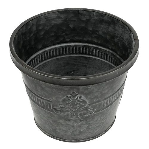Floristik24 Donica metalowa ocynk z wzorem Ø18,5cm H14,5cm