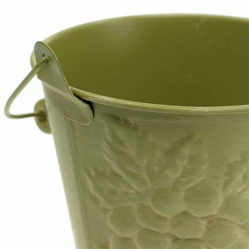 Floristik24 Wiadro Deco Fruits Żółte, Pomarańczowe, Zielone Washed Ø12,5cm H12cm Zestaw 3 szt.