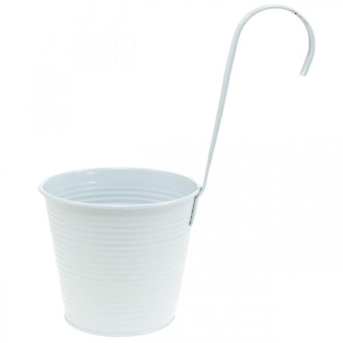 Floristik24 Doniczka, doniczka do zawieszenia, dekoracja kwiatowa, doniczka wisząca biała Ø13,5cm