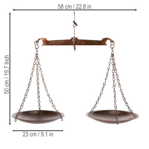 Produkt Dekoracyjna waga o nostalgicznym designie do kuchni i salonu, w stylu vintage, 58 cm