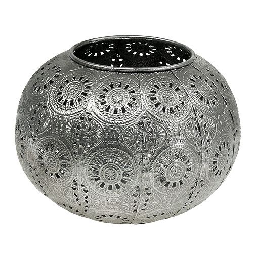 Floristik24 Lampion metalowy srebrny orientalny Ø17,5cm H12cm