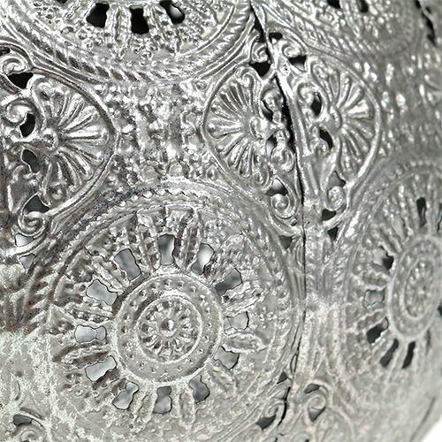 Floristik24 Lampion metalowy srebrny orientalny Ø17,5cm H12cm