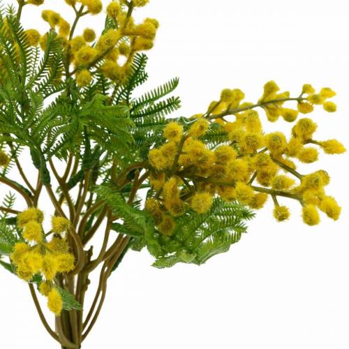 Floristik24 Mimosa żółta sztuczna wiązka sztucznych roślin 39 cm