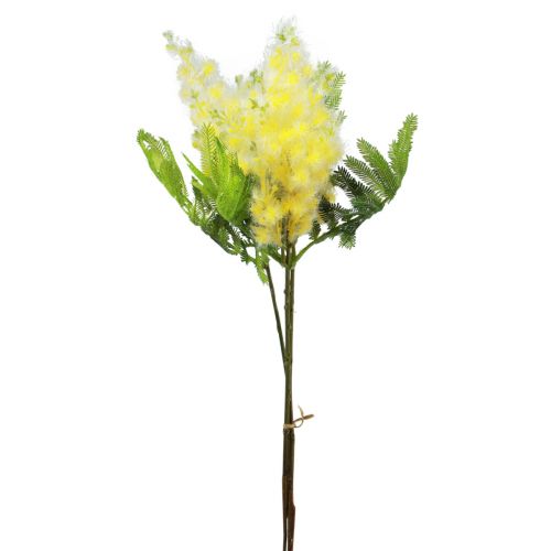 Floristik24 Sztuczna roślina akacja srebrna mimoza żółta kwitnąca 53cm 3szt