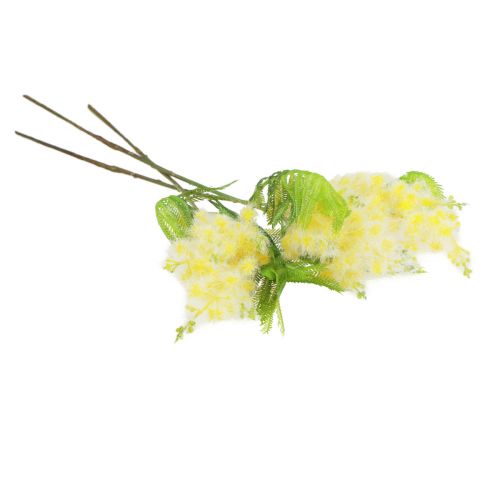 Produkt Sztuczna Roślina Srebrna Akacja Mimoza Żółta Kwitnąca 53cm 3 Szt