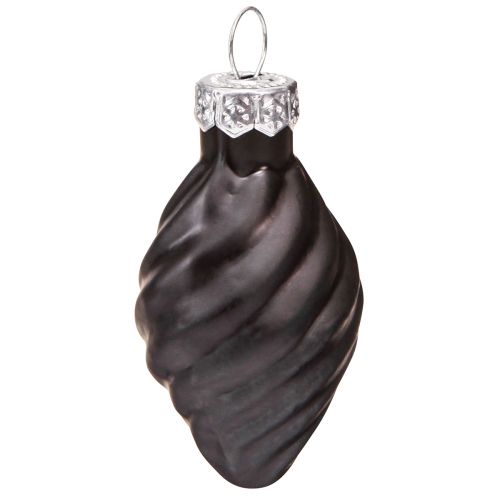 Produkt Mini bombki choinkowe cebula szklana czarna Ø3cm 9 szt