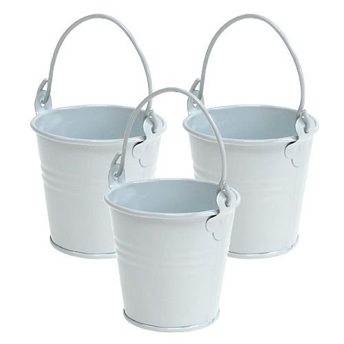 Wiaderko białe Ø6cm W6cm 12szt