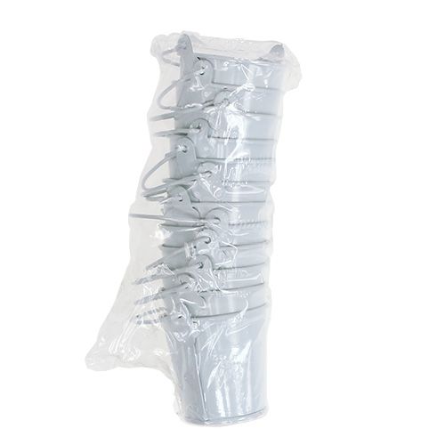 Floristik24 Wiaderko białe Ø6cm W6cm 12szt