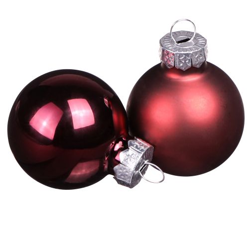 Produkt Mini bombki szklane na Boże Narodzenie w Jagodzie Ø3cm 22 szt