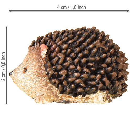 Produkt Miniaturowe figurki dekoracyjne jeżyki jesień ręcznie malowane 4×2,5×2cm 6 sztuk