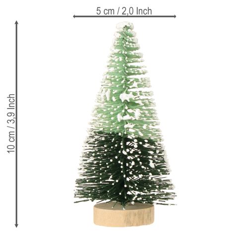 Floristik24 Mini choinka sztuczna ze śniegiem Ø5cm H10cm 6 szt.