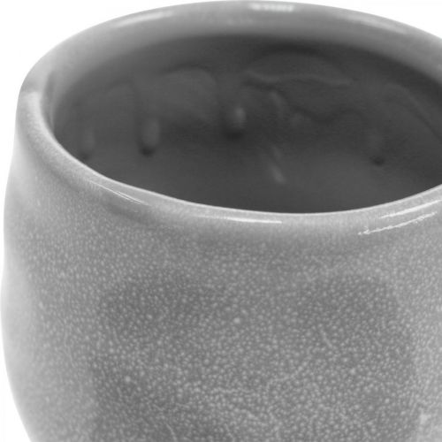 Floristik24 Ceramiczna doniczka, mini doniczka, dekoracja ceramiczna, wzór fali latarni Ø8cm 6szt