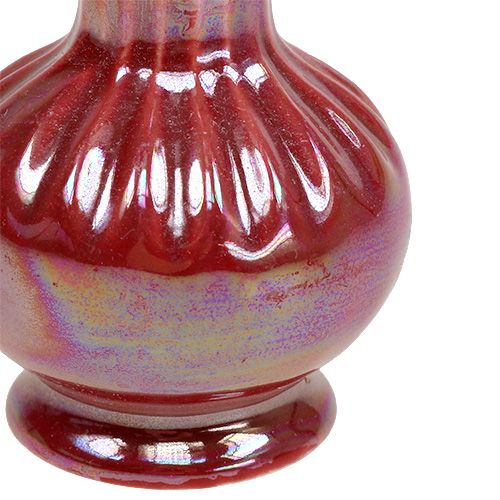 Floristik24 Mini wazon Ø5cm H10cm Mother Of Pearl Red 6szt