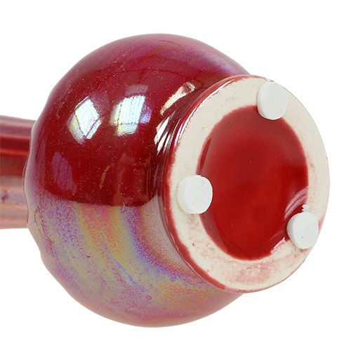 Floristik24 Mini wazon Ø5cm H10cm Mother Of Pearl Red 6szt