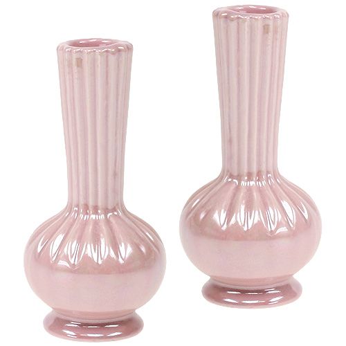 Floristik24 Mini wazon z masy perłowej różowy Ø5cm W10cm 6szt