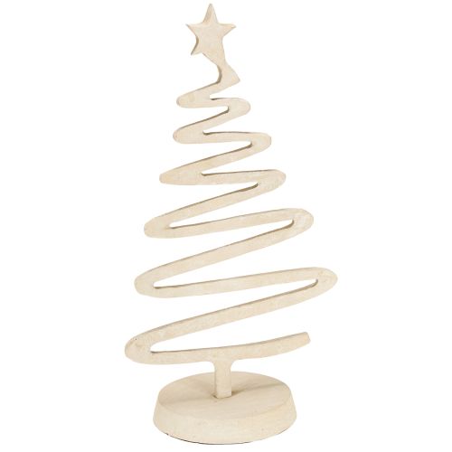 Floristik24 Miniaturowa metalowa ozdoba choinkowa gliniana optyka beżowa wys. 30cm