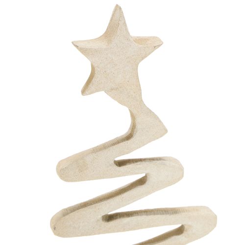 Produkt Miniaturowa metalowa ozdoba choinkowa gliniana optyka beżowa wys. 30cm