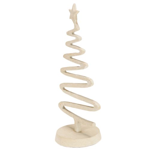 Produkt Miniaturowa metalowa ozdoba choinkowa gliniana optyka beżowa wys. 30cm