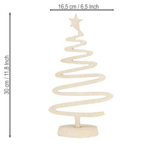 Produkt Miniaturowa metalowa ozdoba choinkowa gliniana optyka beżowa wys. 30cm