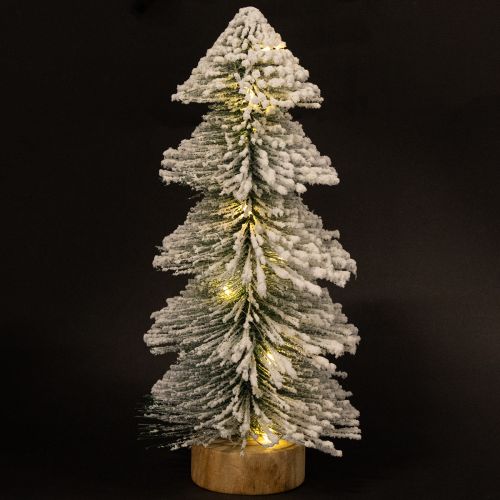 Produkt Mini choinka podświetlana LED jodła ze śniegiem 28cm