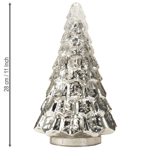 Produkt Mini choinka z oświetleniem LED srebrno-złota 28cm