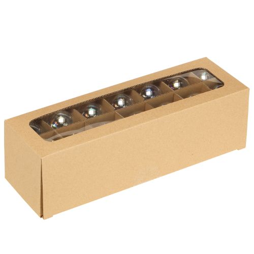 Produkt Mini bombki choinkowe szklane opalizujące przezroczyste 4 cm 24 szt.