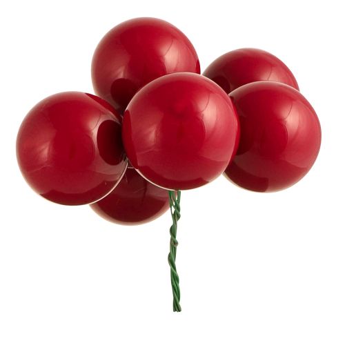 Produkt Mini bombki świąteczne kulki szklane druciane czerwone Ø40mm 32 szt