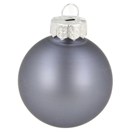Produkt Mini bombki choinkowe szklane niebieskie matowe metaliczne Ø4cm 24 szt.