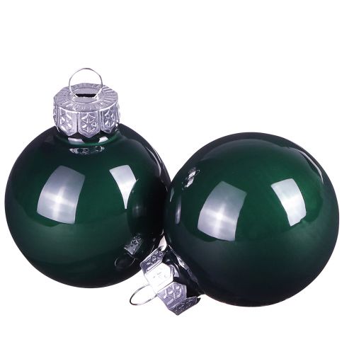 Produkt Mini bombki świąteczne szklane zielone emaliowane Ø3cm 22 szt