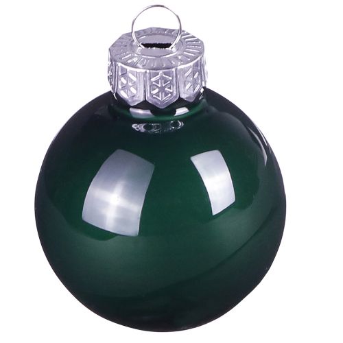 Produkt Mini bombki świąteczne szklane zielone emaliowane Ø3cm 22 szt