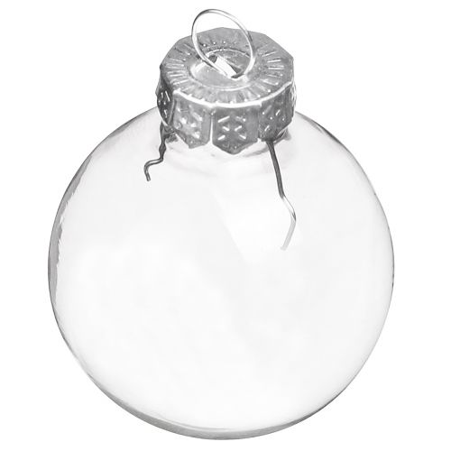 Produkt Mini bombki świąteczne szklane retro przezroczyste Ø3cm 22 szt