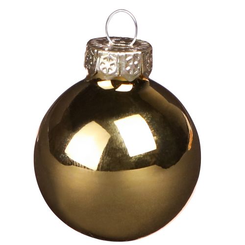 Produkt Mini bombki świąteczne szklane w kolorze złotym matowym połysku Ø3cm 22 szt