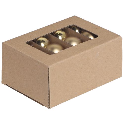 Produkt Mini bombki świąteczne szklane w kolorze złotym matowym połysku Ø3cm 22 szt