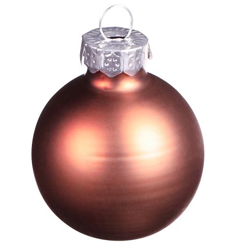 Produkt Mini bombki świąteczne srebrne morelowe szklane Ø3cm 22 szt