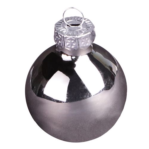 Produkt Mini bombki świąteczne srebrne morelowe szklane Ø3cm 22 szt