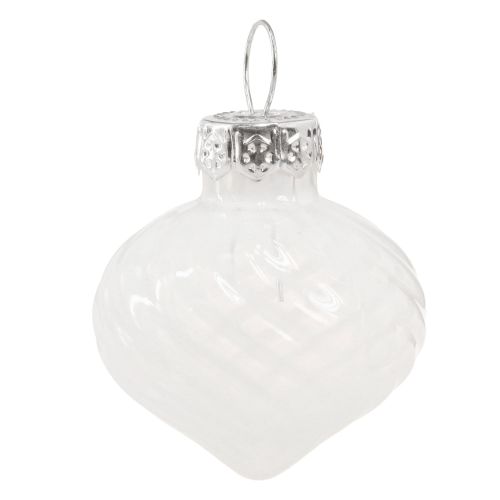 Produkt Mini bombki choinkowe białe bombki szklane 3cm 9 szt