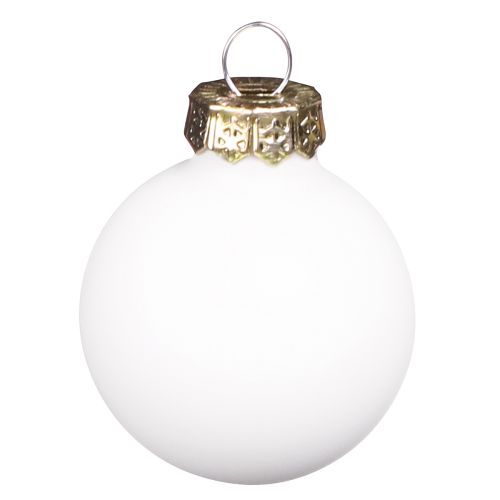 Produkt Mini bombki świąteczne białe szkło emaliowane Ø3cm 22 szt
