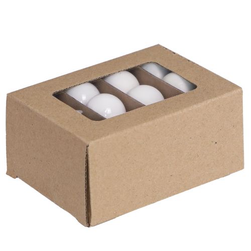 Produkt Mini bombki świąteczne białe szkło emaliowane Ø3cm 22 szt