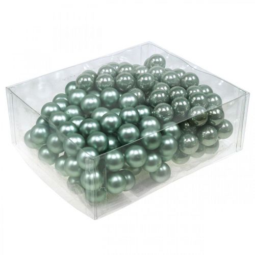 Floristik24 Mini bombki na drucie lustro miętowe jagody 20mm 140szt