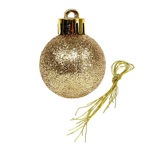 Produkt Mini bombka świąteczna złota Ø3cm 14 szt