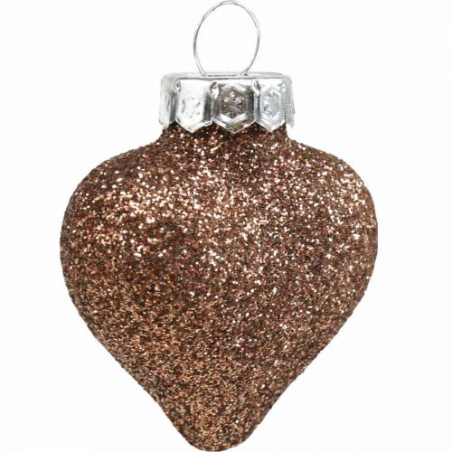 Floristik24 Mini ozdoba choinkowa mix szkło brązowe posortowane 4cm 12szt