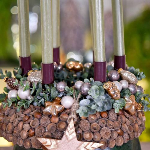 Floristik24 Mini ozdoba choinkowa mix szkło brązowe posortowane 4cm 12szt