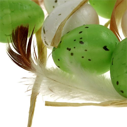 Floristik24 Mini jajko zielono-białe 2,5cm 48 szt