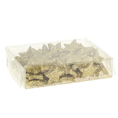 Produkt Mini brokatowe gwiazdki złote 2,5cm 96 szt